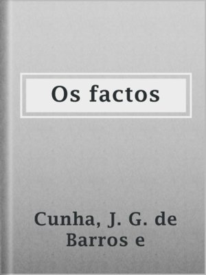 cover image of Os factos